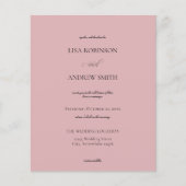 Budget Dusty Roos Calligraphy Wedding (Voorkant)