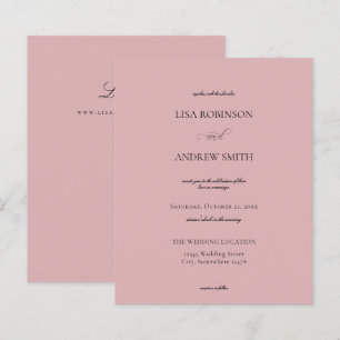 Budget Dusty Roos Calligraphy Wedding