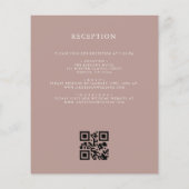 Budget Dusty Roos Crest Wedding QR Code Uitnodigin Flyer (Achterkant)