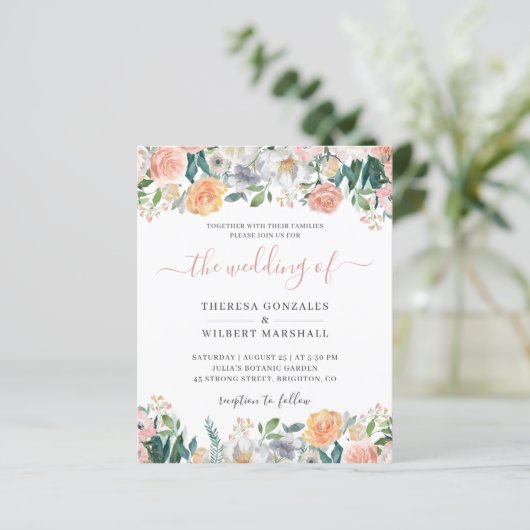Budget Dusty Roos Floral Wedding (Staand voorkant)