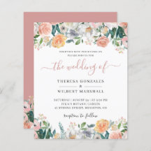 Budget Dusty Roos Floral Wedding