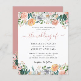 Budget Dusty Roos Floral Wedding