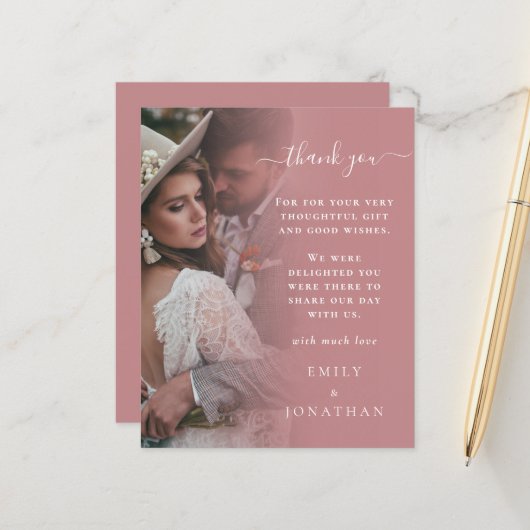 BUDGET Dusty Roos Foto bruiloft Dank je wel (Voorkant / Achterkant in situ)