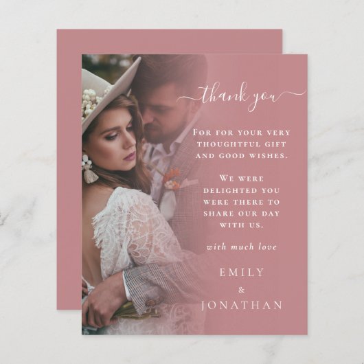 BUDGET Dusty Roos Foto bruiloft Dank je wel (Voorkant / Achterkant)