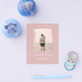 BUDGET Dusty Roos FOTO Save the Date Monochrome Flyer (Enkel)