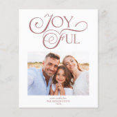 Budget Dusty Roos Gold Joyful-kerstfoto (Voorkant)