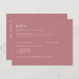 BUDGET Dusty Roos Monochrome RSVP Simple Plain Briefkaart