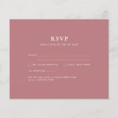 BUDGET Dusty Roos Monochrome RSVP Simple Plain Flyer (Voorkant)