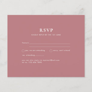 BUDGET Dusty Roos Monochrome RSVP Simple Plain Flyer