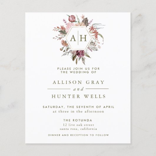 Budget Dusty Roos Monogram Weddenschap (Voorkant)