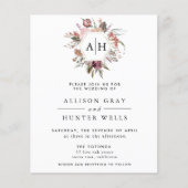 Budget Dusty Roos Monogram Weddenschap Flyer (Voorkant)