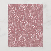 Budget Dusty Roos Pattern Joyful Kerstfoto (Achterkant)