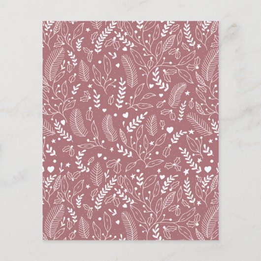 Budget Dusty Roos Pattern Joyful Kerstfoto (Achterkant)