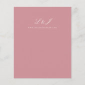 Budget Dusty Roos Pink Calligraphy Wedding Flyer (Achterkant)