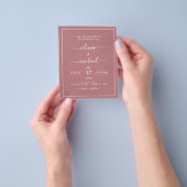 Budget Dusty Roos Pink Wedding Modern Typografie F Flyer (Hand)