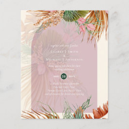 BUDGET Dusty Roos Tropical Pampas Grass Wedding Flyer
