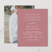 Budget Dusty Roos Weddenschap met Fotouitnodiging (Voorkant / Achterkant)