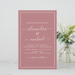 Budget Dusty Roos Wedding Modern Typografie