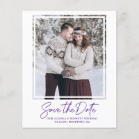 Budget Dusty Royal Paars Photo Save the Date