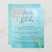 BUDGET DustyTeal Gold Abstract bruiloft (Voorkant / Achterkant)