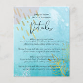 BUDGET DustyTeal Gold Abstract bruiloft (Voorkant)