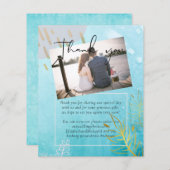 BUDGET DustyTeal Gold Abstract bruiloft (Voorkant / Achterkant)