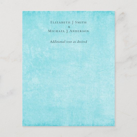 BUDGET DustyTeal Gold Abstract bruiloft (Achterkant)