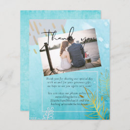 BUDGET DustyTeal Gold Abstract bruiloft