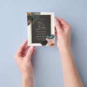 BUDGET Earth Tones Abstract Huwelijk Flyer (Hand)