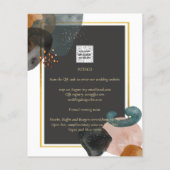 BUDGET Earth Tones Abstract Huwelijk Flyer (Achterkant)