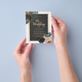 BUDGET Earth Tones Abstract Trouwen Flyer (Hand)