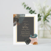 BUDGET Earth Tones Abstract Weddenschap (Staand voorkant)