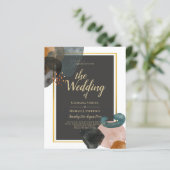 BUDGET Earth Tones Abstract Weddenschap (Staand voorkant)