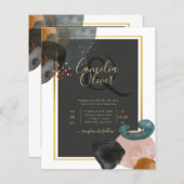 BUDGET Earth Tones Abstract Weddenschap (Voorkant / Achterkant)