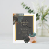 BUDGET Earth Tones Abstract Weddenschap (Staand voorkant)