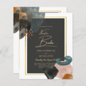 BUDGET Earth Tones Abstract Weddenschap (Voorkant / Achterkant)