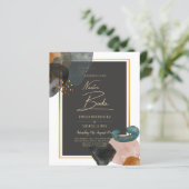 BUDGET Earth Tones Abstract Weddenschap (Staand voorkant)