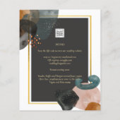 BUDGET Earth Tones Abstract Weddenschap Flyer (Achterkant)