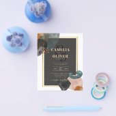 BUDGET Earth Tones Abstract Weddenschap Flyer (Enkel)