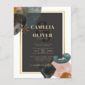 BUDGET Earth Tones Abstract Weddenschap Flyer (Voorkant)