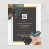 BUDGET Earth Tones Abstract Weddenschap Flyer (Achterkant)