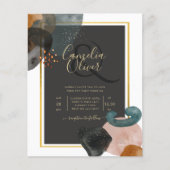BUDGET Earth Tones Abstract Weddenschap Flyer (Voorkant)