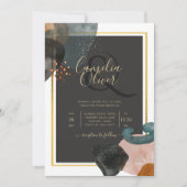 BUDGET Earth Tones Abstract Weddenschap Kaart (Voorkant)