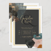 BUDGET Earth Tones Abstract Weddenschap Kaart (Voorkant / Achterkant)