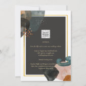 BUDGET Earth Tones Abstract Weddenschap Kaart (Achterkant)