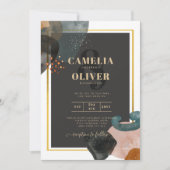 BUDGET Earth Tones Abstract Weddenschap Kaart (Voorkant)