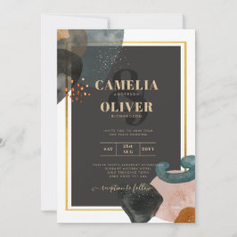 BUDGET Earth Tones Abstract Weddenschap Kaart