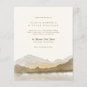 Budget Earth Tones Boho Mountain Foto Bruiloft (Voorkant)