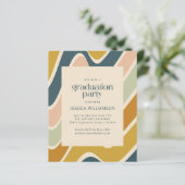 Budget Earthy Boho Abstract Wavy Pastel Afstuderen (Staand voorkant)