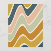 Budget Earthy Boho Abstract Wavy Pastel Afstuderen (Achterkant)